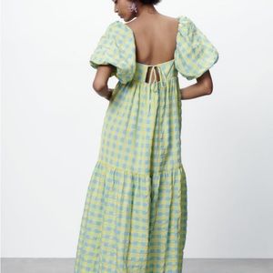 Zara Plaid Print Dress Sz: Large